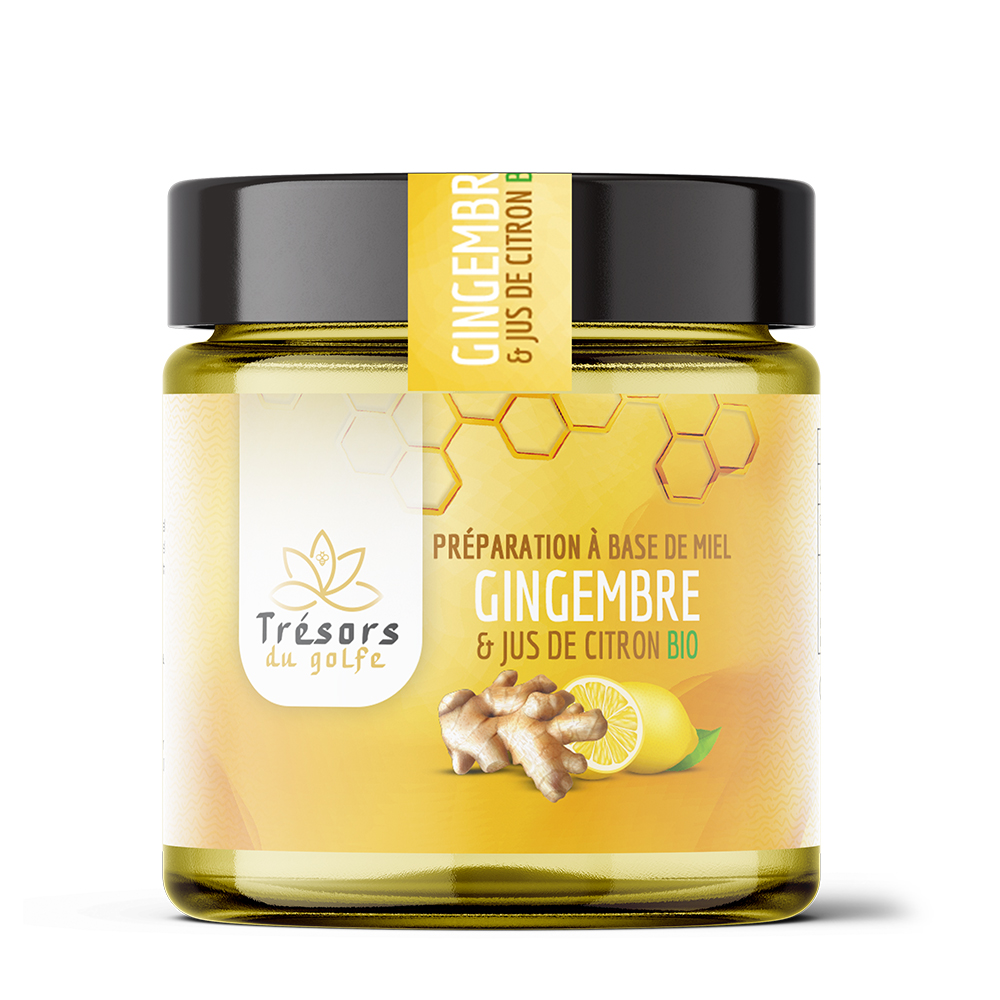 MOCKUP CITRON GING Préparation à Base de Miel Gingembre & Jus de Citron Bio - – Image 1